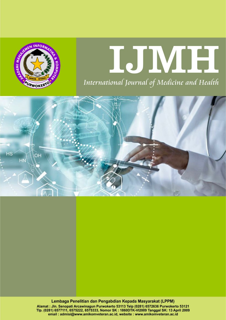 					View Vol. 1 No. 2 (2022): Juni : International Journal of Medicine and Health (IJMH)
				