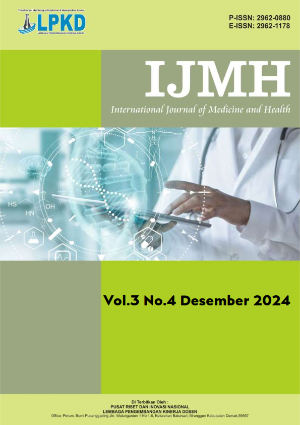 					View Vol. 3 No. 4 (2024): Desember : International Journal of Medicine and Health (IJMH)
				