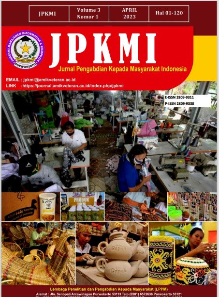 					View Vol. 3 No. 1 (2023): April : Jurnal Pengabdian Kepada Masyarakat Indonesia (JPKMI)
				