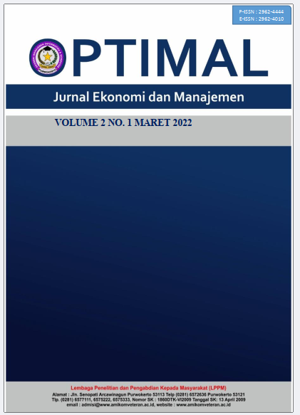					View Vol. 2 No. 1 (2022): Maret: Jurnal Ekonomi dan Manajemen
				