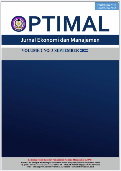 					View Vol. 2 No. 3 (2022):  September : Jurnal Ekonomi dan Manajemen
				